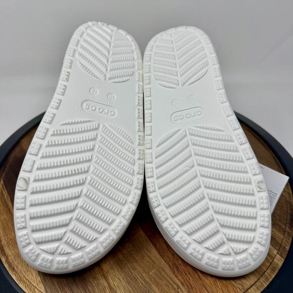 Crocs Classic Cozzzy Sandal White/Shitake Men's 10/ Women's 12 NWT 208963-1MZ - Picture 7 of 8